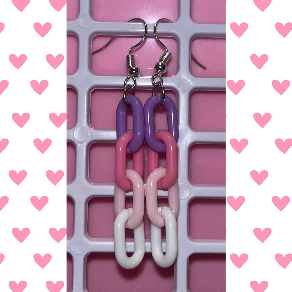 Pink ombré earrings